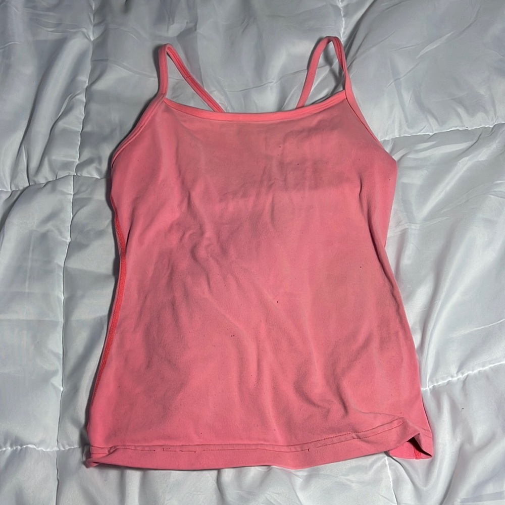 Bubblegum pink Lululemon tank top